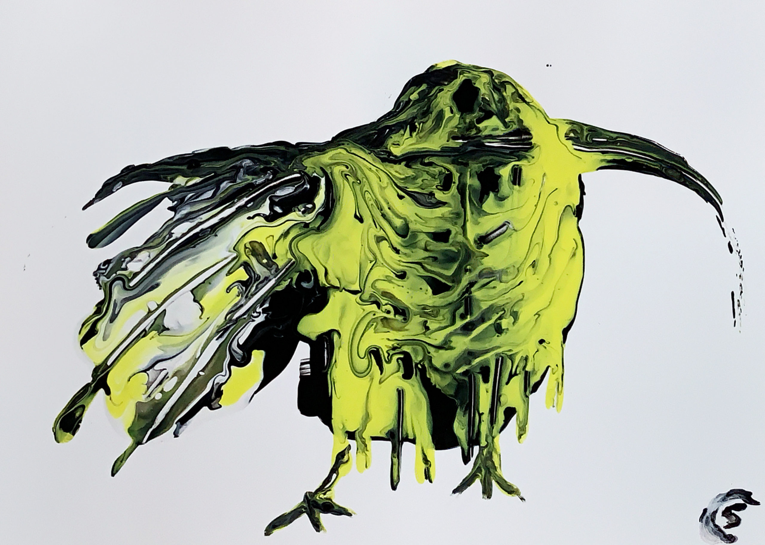 »Birdy - 2 Birds in 1«, Acrylic on paper