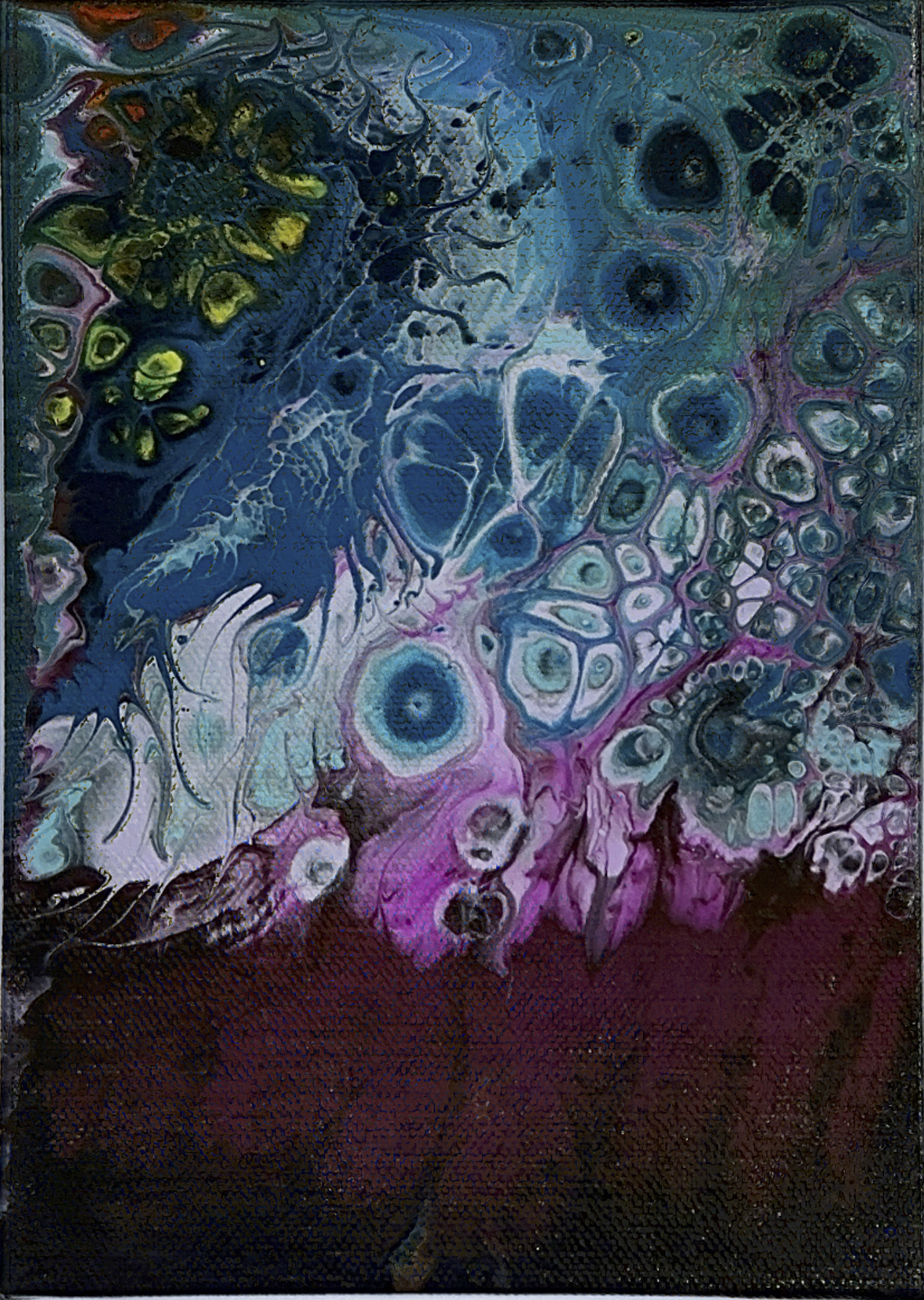»Blue Violet«, Feb 2023, Acrylic on cotton, 12x17