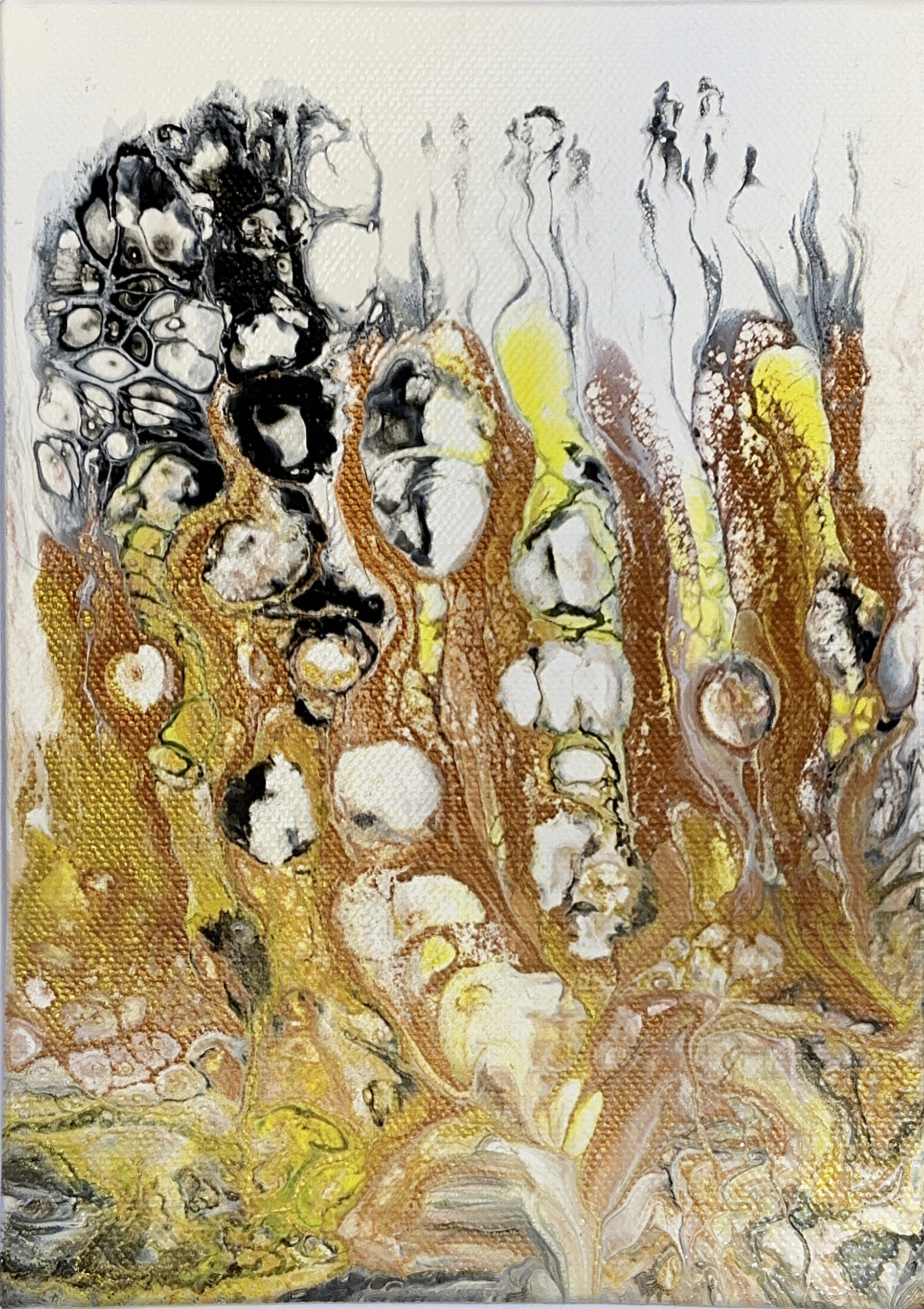 »Copper Finger«, Feb 2023, Acrylic on cotton, 12x17