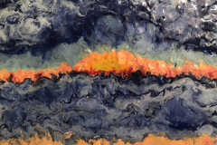 »Winter Blues«, Encaustic on canvas, 17.5x24