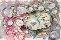 Coral reef, Encaustic on paper, 21x30