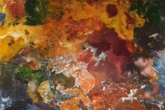Hero version 01, Encaustic in saeta and shellac technique on paper, 21x15