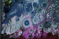 »Blue Violet«, Feb 2023, Acrylic on cotton, 12x17