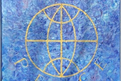 »Peace«, Part 1/3 of »Trilogy of Peace«, Encaustic on canvas, 60x60