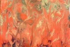»World on Fire«, Acrylic on cotton, 12x17